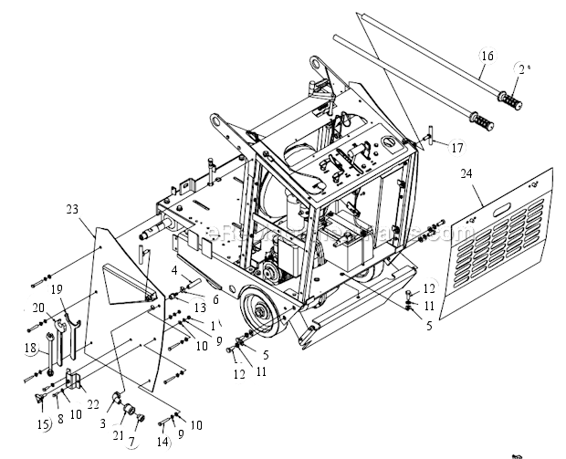Page L Diagram and Parts List for MK-4030HY  MK Diamond Concrete Saw